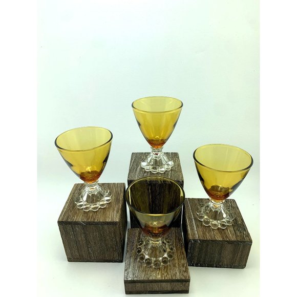 Anchor Hocking Amber Boopie Cocktail Glasses. - Picture 3 of 8